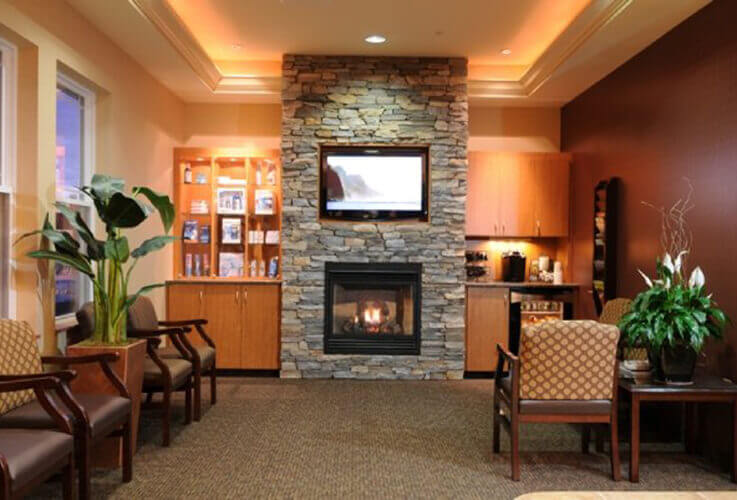 waiting room fire place