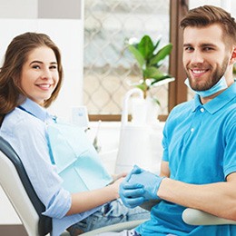 a patient receiving dental implants in Concord, NH