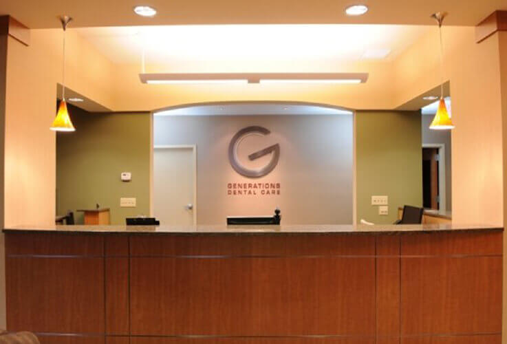 front desk of Generations Dental Care