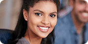 young woman smiling brightly