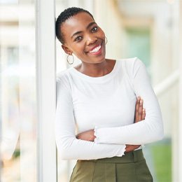 Woman smiling at the office 