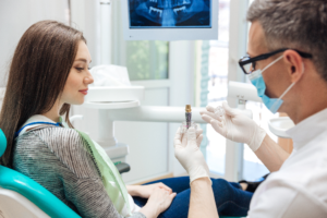 woman at dentist