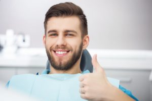 Man giving thumbs up for sedation dentistry in Concord
