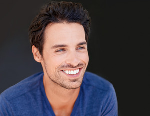 Man showing off smile with white teeth